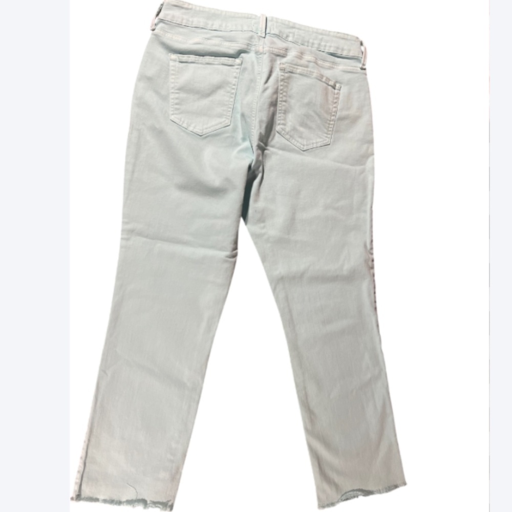 NYDJ Turquoise Ankle Length Pants Ankle Cut Off/Rip - Picture 3 of 7